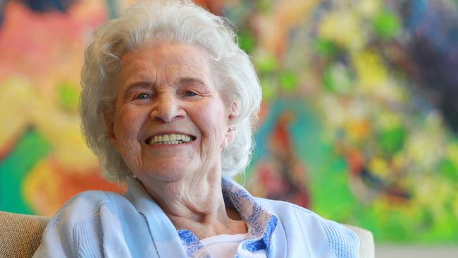 Mary Snape will celebrate her 100th birthday with a ‘roaring ‘20s’ themed party this week. Picture: AAP Image/Angelo Velardo.