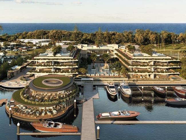 An artist’s impression of Mantaray Marina &amp; Residences. Picture: Supplied