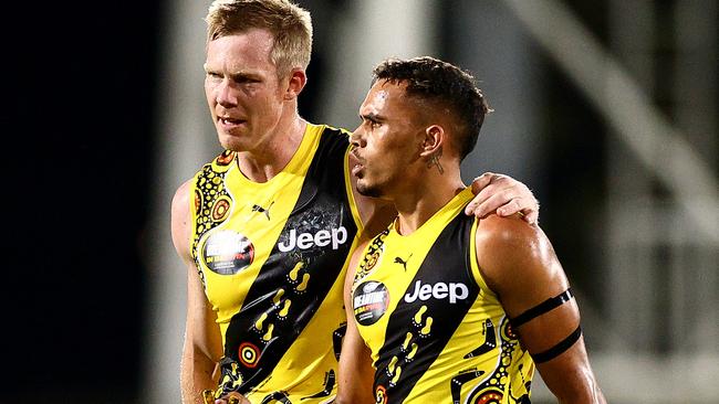 Jack Riewoldt says Richmond won’t abandon Sydney Stack and Callum Coleman-Jones.