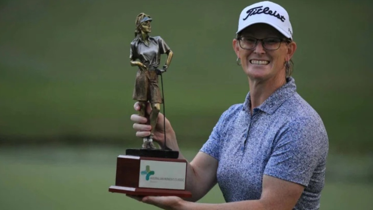 Breanna Gill celebrates her win at the Australian Women's Classic. Picture: Australian Golf Media