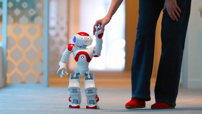 The NAO robots are 58cm tall and can walk, talk and recognise faces