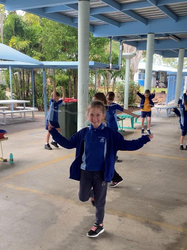 Tannum Sands state school students skipping up a storm to raise more than $28,000 for Jump Rope for Heart. The school is the current national fundraising record holder this year.