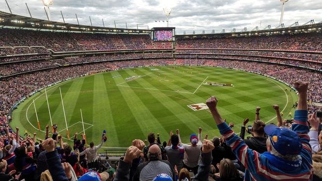 AFL chief Gillon McLachlan says fans will accept a twilight Grand Final. Picture: Hamish Blair