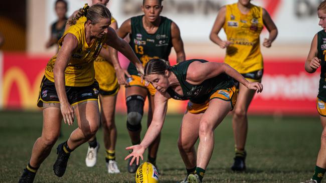 Jo Miller in the St Mary's vs Nightcliff 2023-24 NTFL women's prelim final. Picture: Pema Tamang Pakhrin