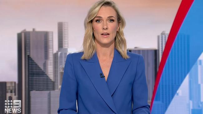 Channel 9 was forced to broadcast its nightly news bulletin from Melbourne last night with Alicia Loxley.