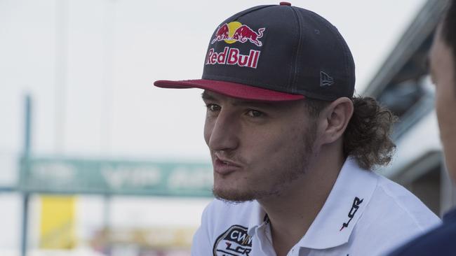 DOHA, QATAR - MARCH 25: Jack Miller of Australia and CWM LCR Honda speaks in paddock during the MotoGp of Qatar - Press Conference at Losail Circuit on March 25, 2015 in Doha, Qatar. (Photo by Mirco Lazzari gp/Getty Images)