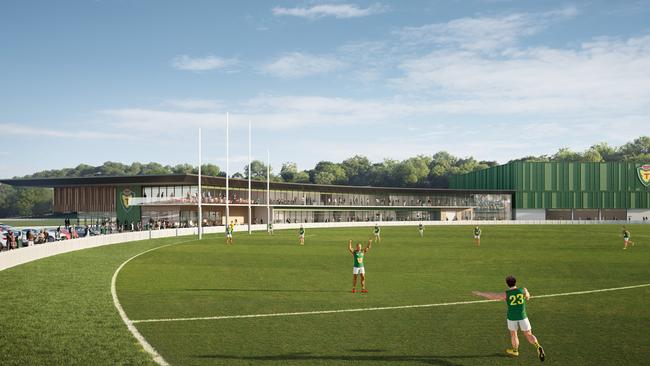 Rosny Parklands site as Tasmanian AFL teams' home. Indicative renders of the site. Picture: Tasmanian Government