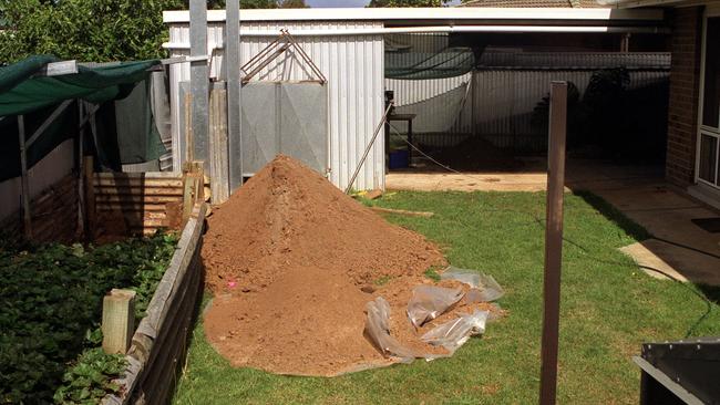 SA Police had to dig up Ms Lillecrapp’s backyard strawberry patch to recover her body.