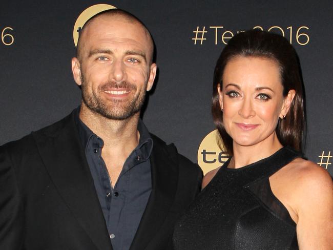 Steve "Commando" Willis and Michelle Bridges at the Channel Ten Event held at The Star in Pyrmont. Picture: Christian Gilles