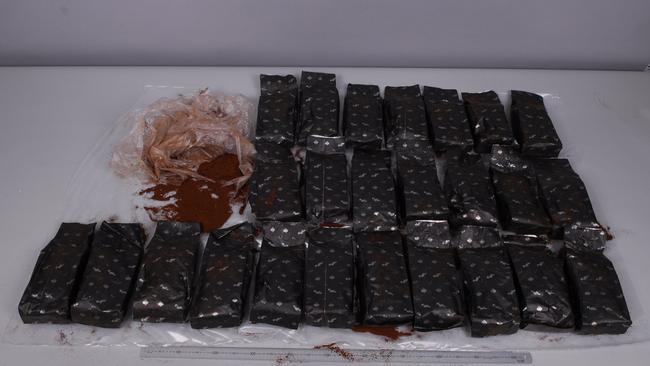 Coffee bags containing MDMA. Picture: Supplied/AFP