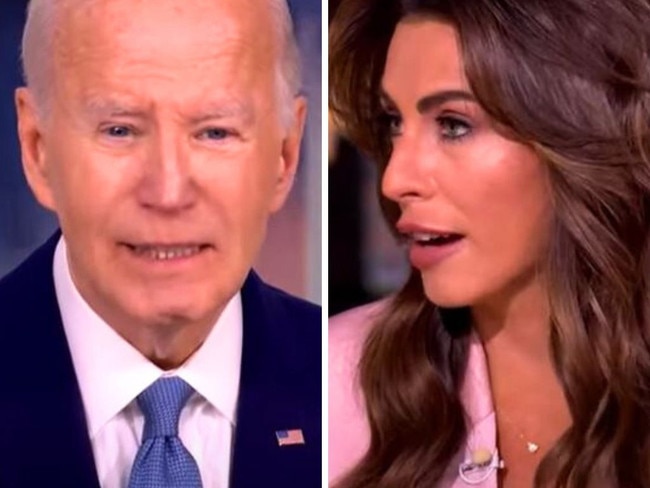 Joe Biden with Alyssa Farah Griffin, a co-host of The View.