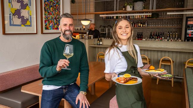 Owner Josh Baker with senior staff member Hannah Cock inside Sofia on Hutt St. Picture: Tom Huntley