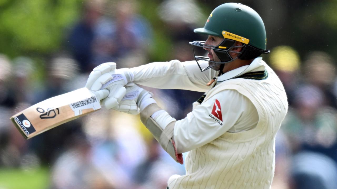 Nathan Lyon of Australia. Photo by Kai Schwoerer/Getty Images