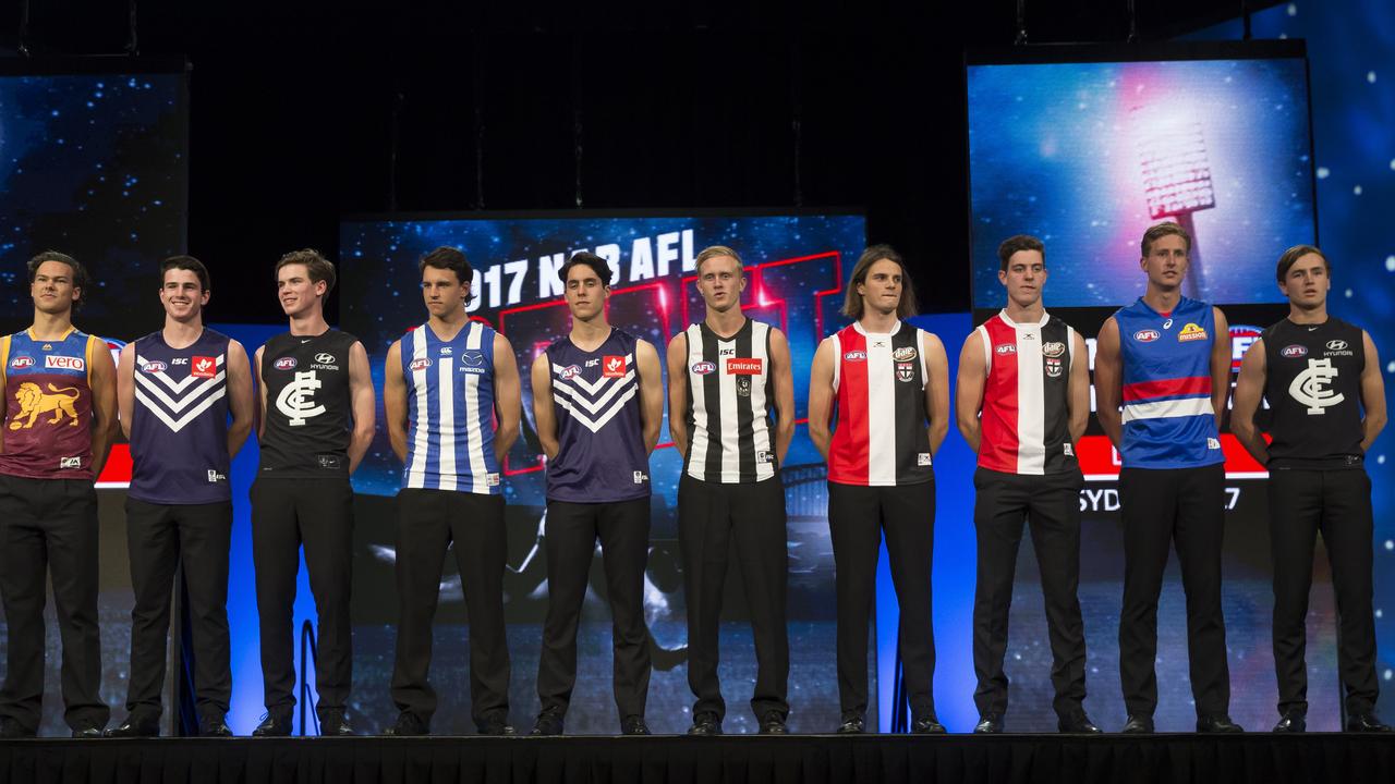 The 2017 AFL Draft top 10 players.