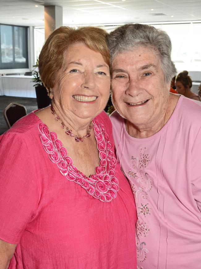 Gloria Rowe and Maureen Stevenson at Gold Coast Hospital Foundation breakfast at Southport Yacht Club, Main beach. Picture: Regina King