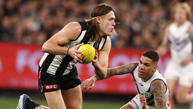 Moore has become one of Collingwood’s most important players. Picture by Michael Klein