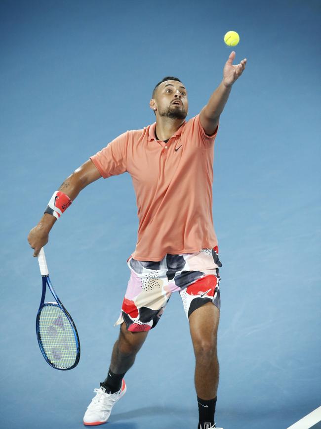 Nick Kyrgios raised bulk cash for the bushfire victims. Picture: David Caird