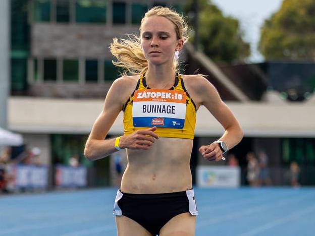 Amy Bunnage won her national title in under-20 in the 3000m by more than 23 seconds earlier this year. Picture: Athletics Victoria