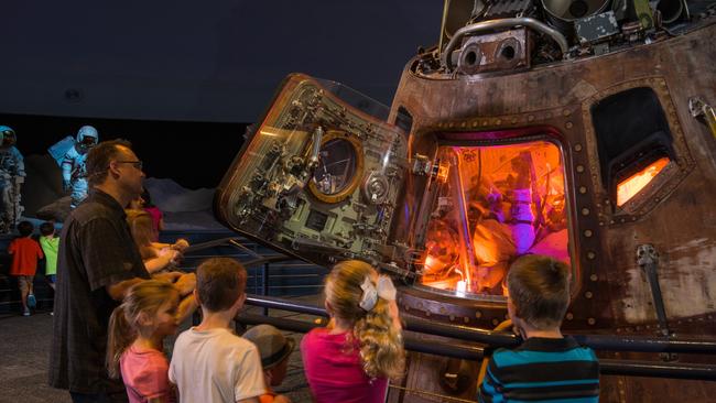 Visitors to the NASA space centre at Houston, US, get to see the Apollo 17 command module. The Federal Government has announced plans for a similar space discovery centre in Adelaide, SA. Picture: Space Center Houston