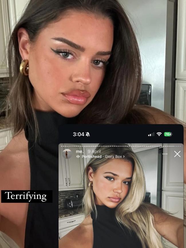 Molly Cook (brunette) has exposed a fake account using her pictures. Picture: Instagram