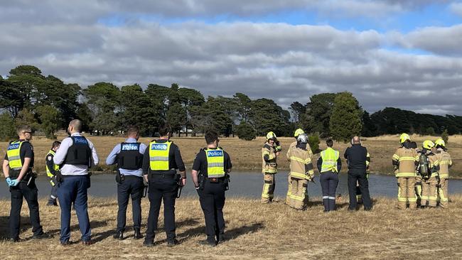 Emergency services at the dam.