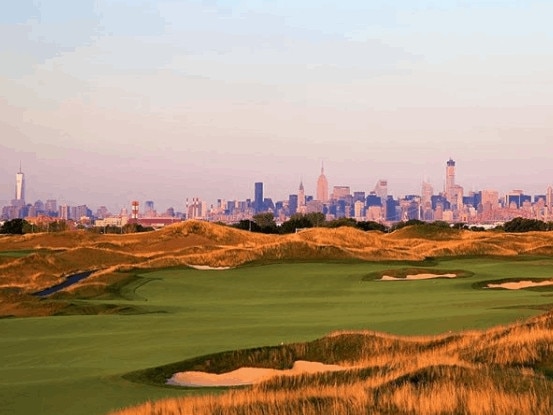 A view from the Green. Trump Gold Links at Ferry Point in New York.