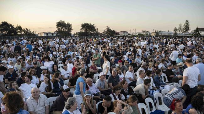 Jewish community vigil on Monday night. Picture: NewsWire / Monique Harmer