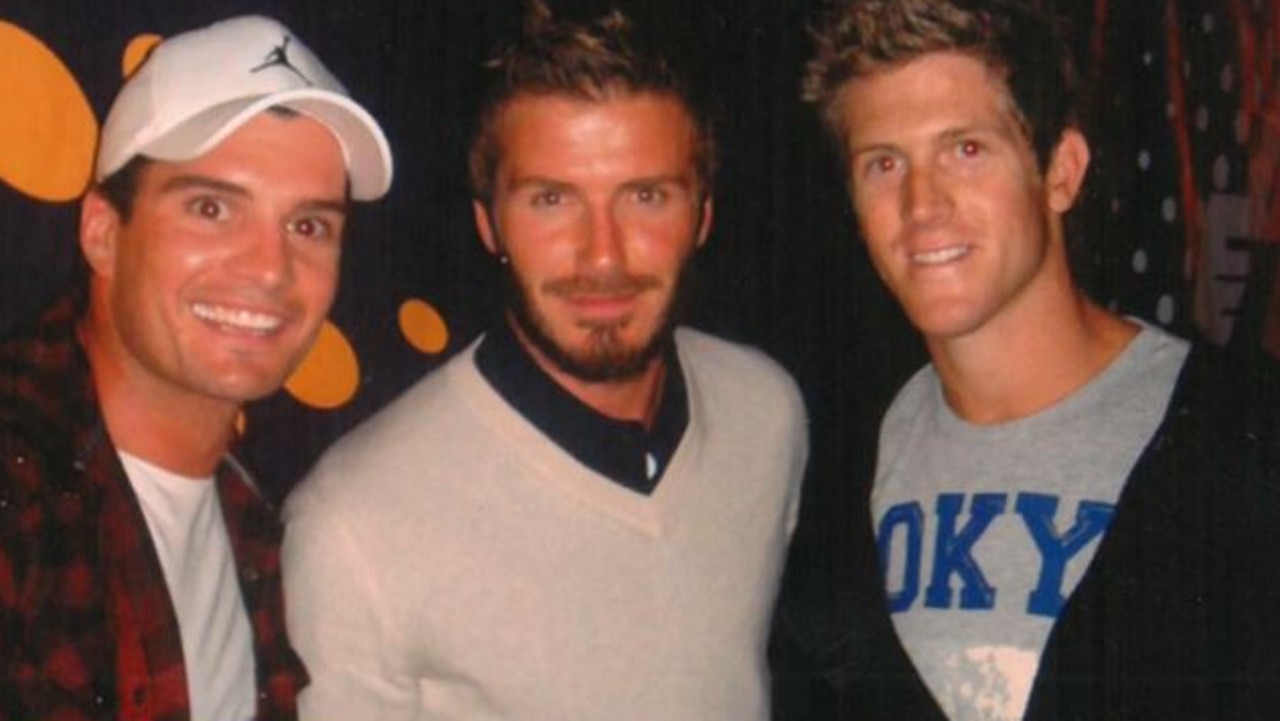 The pair snagged a photo with David Beckham.