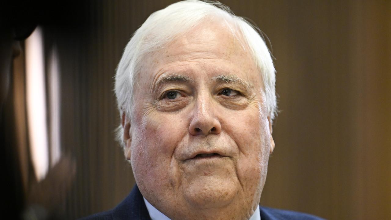 Clive Palmer launching his new party in Canberra ahead of the 2025 election. Picture: NewsWire / Martin Ollman