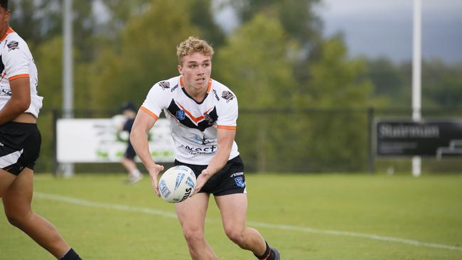 Tyran McLean in action for the Macarthur Wests Tigers against the North Coast Bulldogs during round two of the Andrew Johns Cup at Kirkham Oval, Camden, 10 February 2024. Picture: Warren Gannon Photography