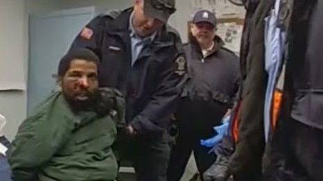 The clips confirm he was handcuffed during the incident. Picture: New York State Attorney-General's Office