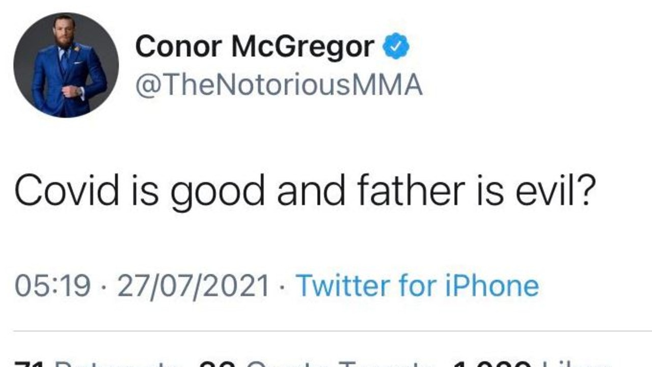 Conor McGregor Deletes Vile Tweet About Khabib Nurmagomedov’s Dad’s ...