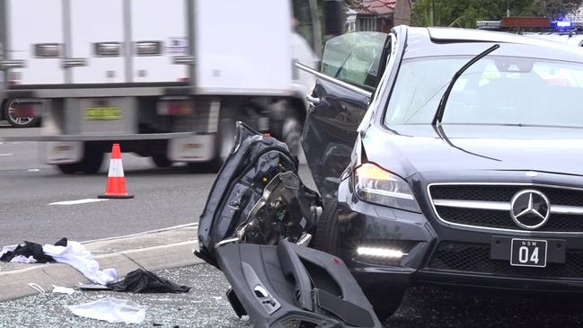 Mrs Vieira took the brunt of the impact to the driver’s side of the Mercedes. Picture: TNV