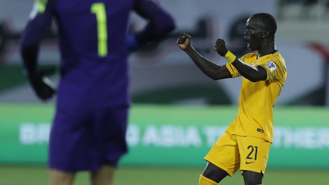 Mabil knows more than most what the journey means. (AP Photo/Hassan Ammar)