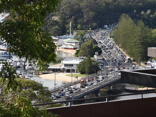 Another busy day of traffic on Spit Bridge. Picture: Annika Enderborg