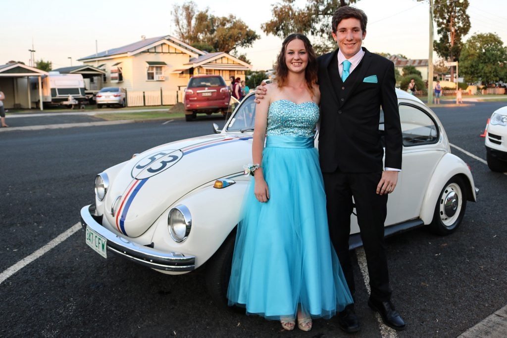 HERBIE ARRIVES: Nothing beats a Beetle and John Shepley and Keila Cottier as the ride. Picture: Photo Contributed