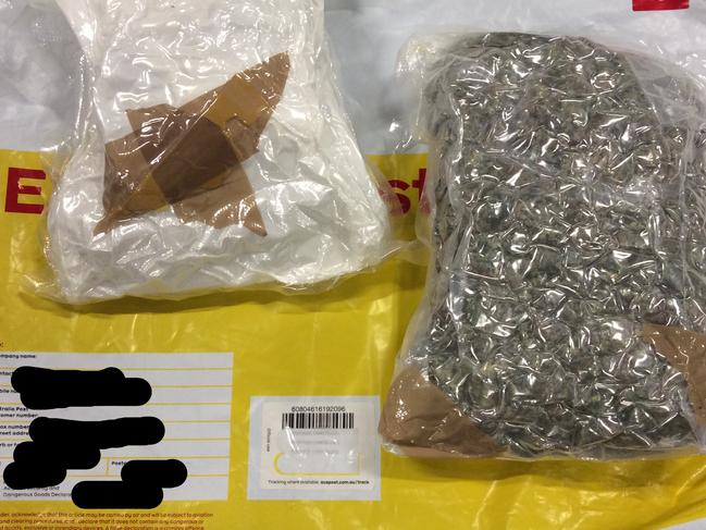 Northern Territory Police seized millions of dollars in drugs at Darwin post offices ordered on the dark web. Picture: NT Police