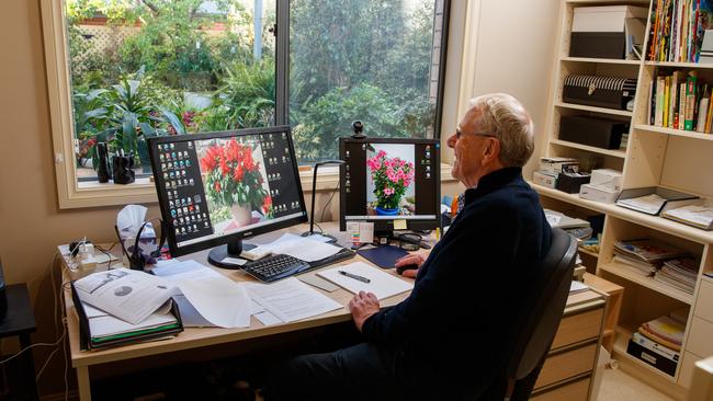 Gardening guru Jon Lamb pictured in his office on September 14, 2020 in Adelaide. Picture: Matt Turner.