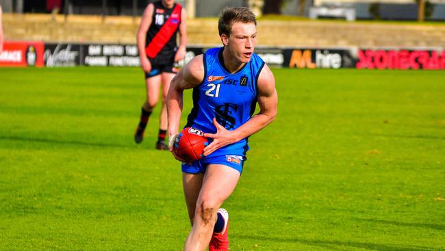 Sturt under-18 player and potential AFL draftee Mani Liddy. Picture; Supplied, Mel Faull/Get Snapt