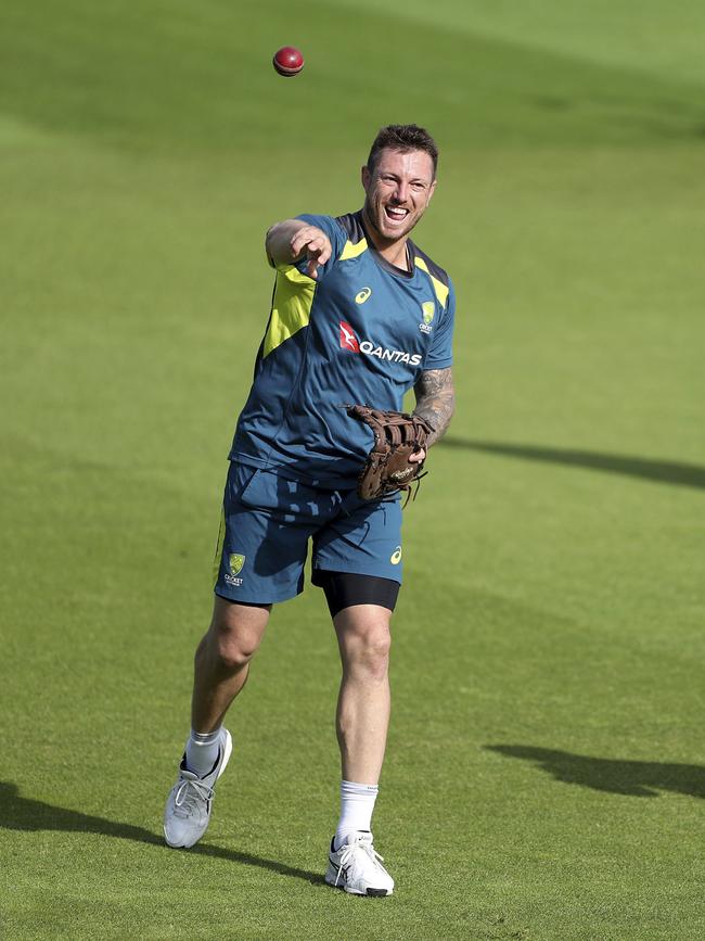 Australia's James Pattinson trains ahead of the Fifth Test. Picture: PA