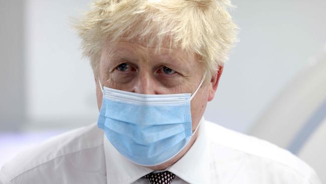 British Prime Minister Boris Johnson visits Finchley Memorial Hospital. Picture: AFP