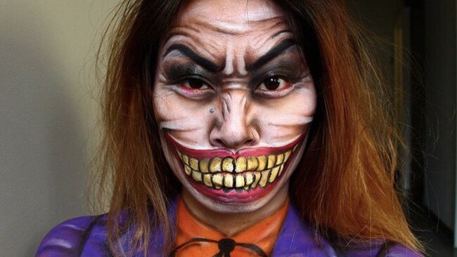 Joker makeup by Stephanie Sin. Picture: Supplied