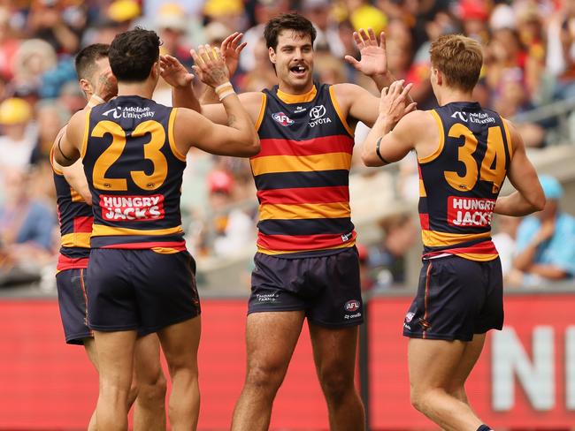 Darcy Fogarty celebrates a goal. Picture: Getty Images