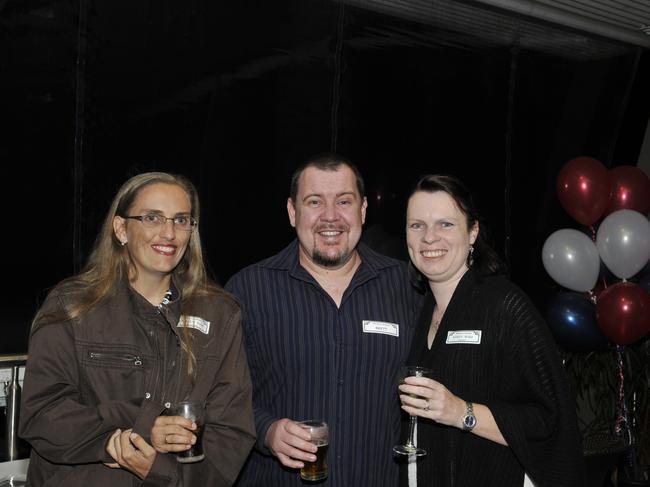 Jo Cochrane, Brett and Karen McRae. Toowoomba State High School Reunion at Middle Ridge Golf Coarse. Photo Dave Noonan / The Chronicle