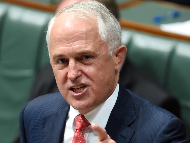 Prime Minister Malcolm Turnbull during Question Time yesterday / Picture: AAP