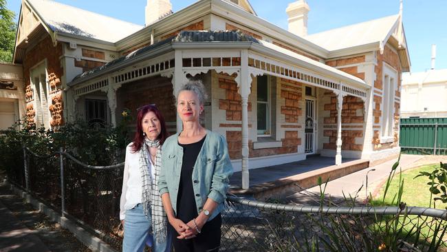 Jen Byrne, of Kingswood, and Joanna Wells, of Netherby, at the villa on Belair Rd. Picture: Tait Schmaal