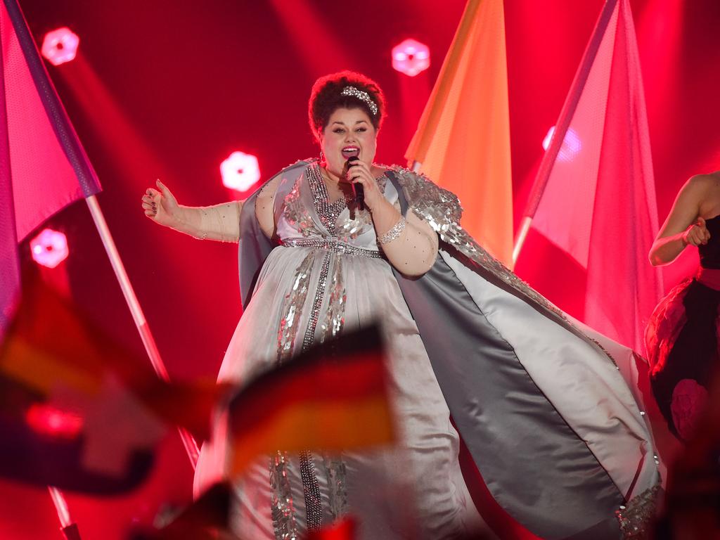 Bojana Stamenov of Serbia performs on stage during the first Semi Final of the Eurovision Song Contest 2015 on May 19, 2015 in Vienna, Austria. Picture: Getty