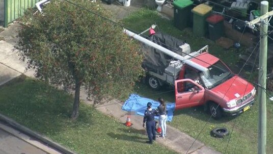 Hamze and his father Toufik were about to leave for work in their red ute when a gunmen opened fire on Osgood St in Guildford. Picture: 7 News