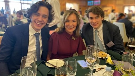 Ann with sons Edward and Andrew. Picture: Supplied