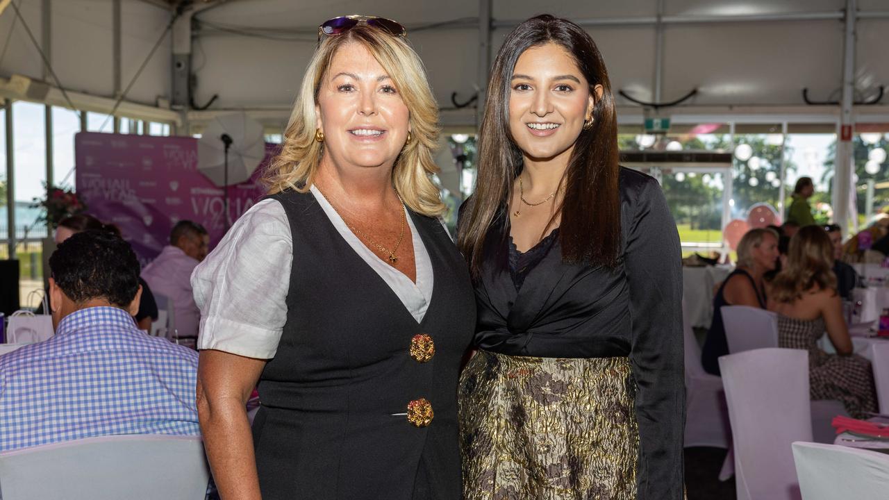 Kathryn Stenson and Rubaia Mahfuz at the 2025 NT News Woman of the Year. Picture: Pema Tamang Pakhrin